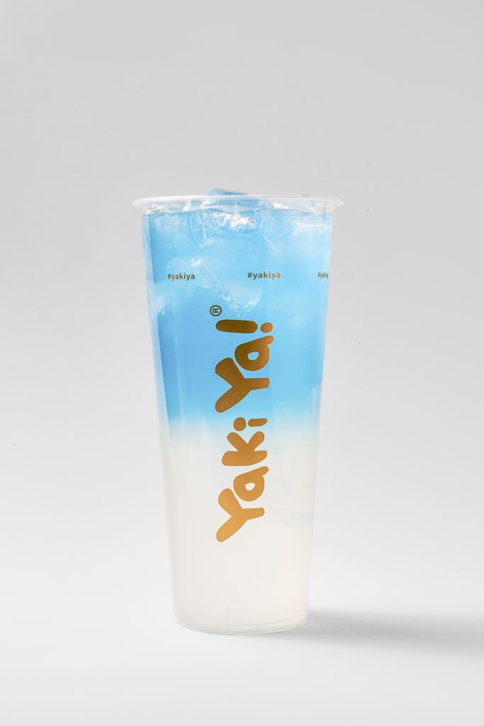 Refreshing blue citrus drink served at Yaki Ya!